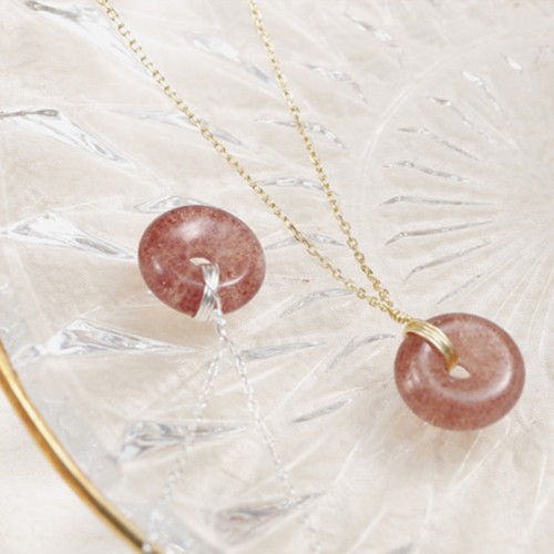 Strawberry Quartz Healing Necklace Pendant Strawberry Quartz Healing Necklace Pendant
