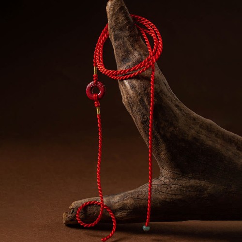 Natural Cinnabar Peace Buckle Blessing Belly Chain Natural Cinnabar Peace Buckle Blessing Belly Chain