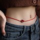 Natural Cinnabar Peace Buckle Blessing Belly Chain Natural Cinnabar Peace Buckle Blessing Belly Chain