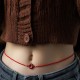Natural Cinnabar Peace Buckle Blessing Belly Chain Natural Cinnabar Peace Buckle Blessing Belly Chain