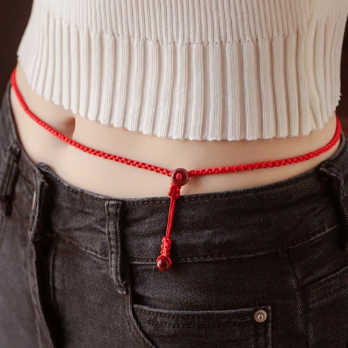 Natural Cinnabar Calm Blessing Belly Chain Natural Cinnabar Calm Blessing Belly Chain