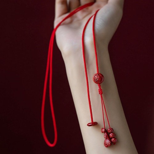 Cinnabar Zodiac Ruyi Fu Lotus Blessing Belly Chain Cinnabar Zodiac Ruyi Fu Lotus Blessing Belly Chain