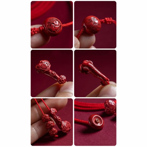 Cinnabar Zodiac Ruyi Fu Lotus Blessing Belly Chain Cinnabar Zodiac Ruyi Fu Lotus Blessing Belly Chain