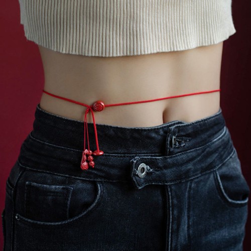 Cinnabar Zodiac Ruyi Fu Lotus Blessing Belly Chain Cinnabar Zodiac Ruyi Fu Lotus Blessing Belly Chain