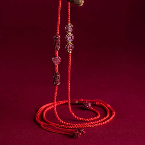 Natural Cinnabar PiXiu Blessing Belly Chain Natural Cinnabar PiXiu Blessing Belly Chain