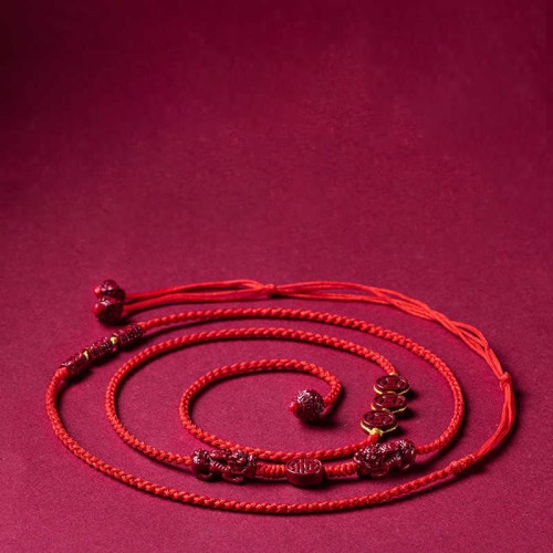 Natural Cinnabar PiXiu Blessing Belly Chain Natural Cinnabar PiXiu Blessing Belly Chain