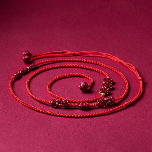 Natural Cinnabar PiXiu Blessing Belly Chain Natural Cinnabar PiXiu Blessing Belly Chain