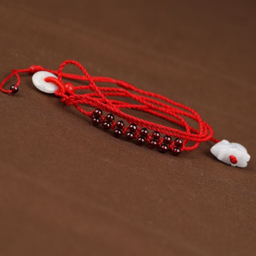 Zodiac Garnet Peace Buckle Blessing Belly Chain Zodiac Garnet Peace Buckle Blessing Belly Chain
