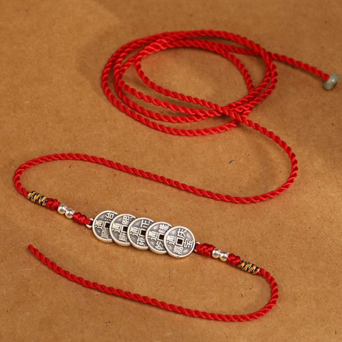 999 Silver Blessing Red String Belly Chain 999 Silver Blessing Red String Belly Chain