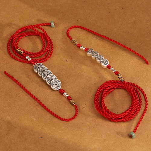 999 Silver Blessing Red String Belly Chain 999 Silver Blessing Red String Belly Chain