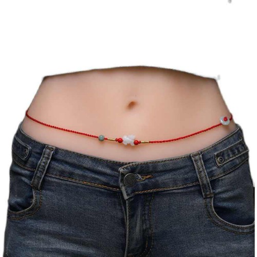 Jade Peace Buckle Blessing Belly Chain