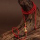 Buddha Stone 999 Gold Red String Belly Chain