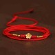 Buddha Stone 999 Gold Red String Belly Chain