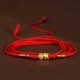 Buddha Stone 999 Gold Red String Belly Chain