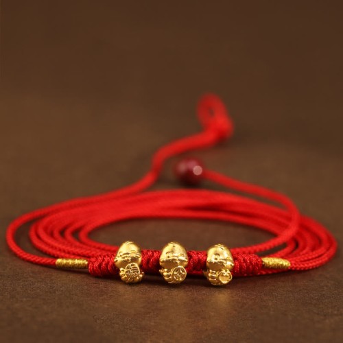 999 Gold Ingot Ruyi Gourd Snake Blessing Belly Chain 999 Gold Ingot Ruyi Gourd Snake Blessing Belly Chain