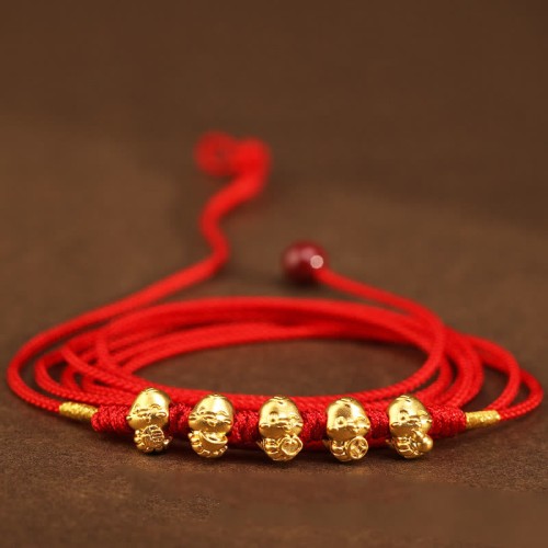 999 Gold Ingot Ruyi Gourd Snake Blessing Belly Chain 999 Gold Ingot Ruyi Gourd Snake Blessing Belly Chain
