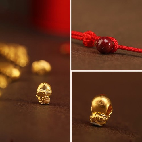 999 Gold Ingot Ruyi Gourd Snake Blessing Belly Chain 999 Gold Ingot Ruyi Gourd Snake Blessing Belly Chain