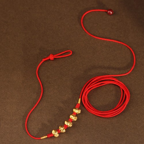 999 Gold Ingot Ruyi Gourd Snake Blessing Belly Chain 999 Gold Ingot Ruyi Gourd Snake Blessing Belly Chain
