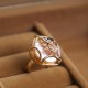 Pearl Copper Gold Flower Wealth Ring