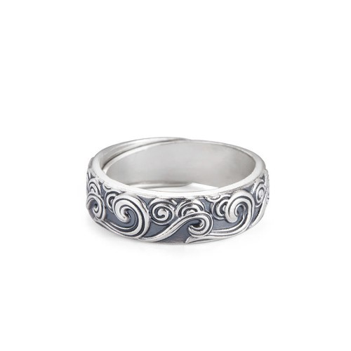 Tibetan Om Mani Padme Hum Peace Adjustable Ring