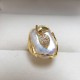 Pearl Copper Gold Flower Wealth Ring