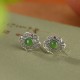 925 Silver Hetian Cyan Jade Luck Earrings Set 925 Silver Hetian Cyan Jade Luck Earrings Set