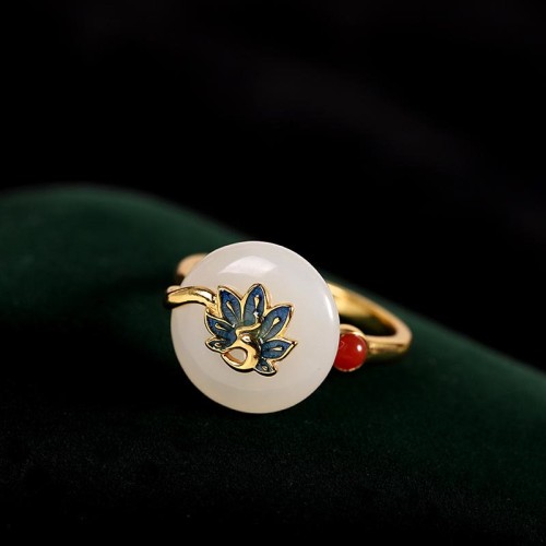 Hetian White Jade Peacock Blessing Set Hetian White Jade Peacock Blessing Set