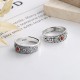925 Silver Red Agate Auspicious Clouds Ring 925 Silver Red Agate Auspicious Clouds Ring