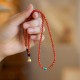 925 Sterling Silver Plated Gold Red Agate Confidence Set 925 Sterling Silver Plated Gold Red Agate Confidence Set