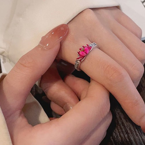 925 Sterling Silver Om Mani Padme Hum Lotus Ring 925 Sterling Silver Om Mani Padme Hum Lotus Ring