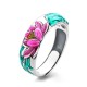 925 Silver Lotus Heart Sutra Enlightenment Ring 925 Silver Lotus Heart Sutra Enlightenment Ring