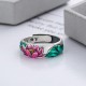 925 Silver Lotus Heart Sutra Enlightenment Ring 925 Silver Lotus Heart Sutra Enlightenment Ring