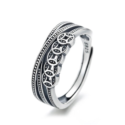 925 Silver Copper Coins Wealth Ring 925 Silver Copper Coins Wealth Ring
