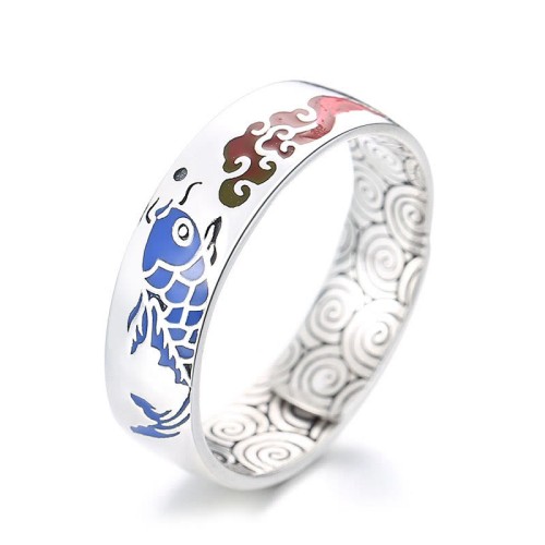 925 Sterling Silver Lucky Koi Fish Wealth Ring 925 Sterling Silver Lucky Koi Fish Wealth Ring