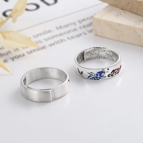 925 Sterling Silver Lucky Koi Fish Wealth Ring 925 Sterling Silver Lucky Koi Fish Wealth Ring