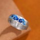 Blue Auspicious Clouds Wealth Copper Adjustable Ring Blue Auspicious Clouds Wealth Copper Adjustable Ring