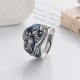 925 Silver Phoenix Peony Luck Ring 925 Silver Phoenix Peony Luck Ring