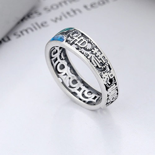 925 Sterling Silver Koi Fish Lotus Luck Ring 925 Sterling Silver Koi Fish Lotus Luck Ring