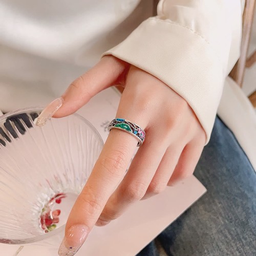 925 Sterling Silver Koi Fish Lotus Luck Ring 925 Sterling Silver Koi Fish Lotus Luck Ring
