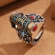 Tibetan Om Mani Padme Hum Peace Rotatable Ring