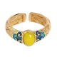 Amber Copper Auspicious Clouds Ring Amber Copper Auspicious Clouds Ring