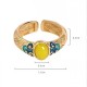 Amber Copper Auspicious Clouds Ring Amber Copper Auspicious Clouds Ring