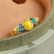 Amber Copper Auspicious Clouds Ring Amber Copper Auspicious Clouds Ring