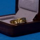 Golden Meditation Buddha Serenity Copper Ring
