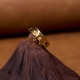 Golden Meditation Buddha Serenity Copper Ring