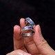 Blue Auspicious Clouds Wealth Copper Adjustable Ring Blue Auspicious Clouds Wealth Copper Adjustable Ring