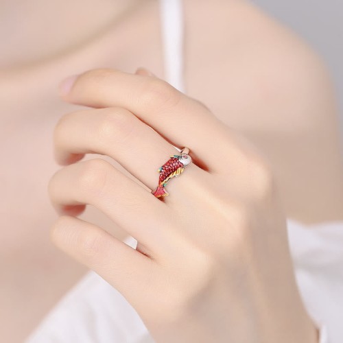 Koi Fish Wealth Prosperity Ring