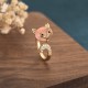 Cat's Eye Copper Fox Love Ring Cat's Eye Copper Fox Love Ring