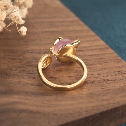 Cat's Eye Copper Fox Love Ring Cat's Eye Copper Fox Love Ring