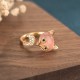 Cat's Eye Copper Fox Love Ring Cat's Eye Copper Fox Love Ring